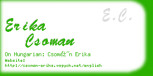 erika csoman business card